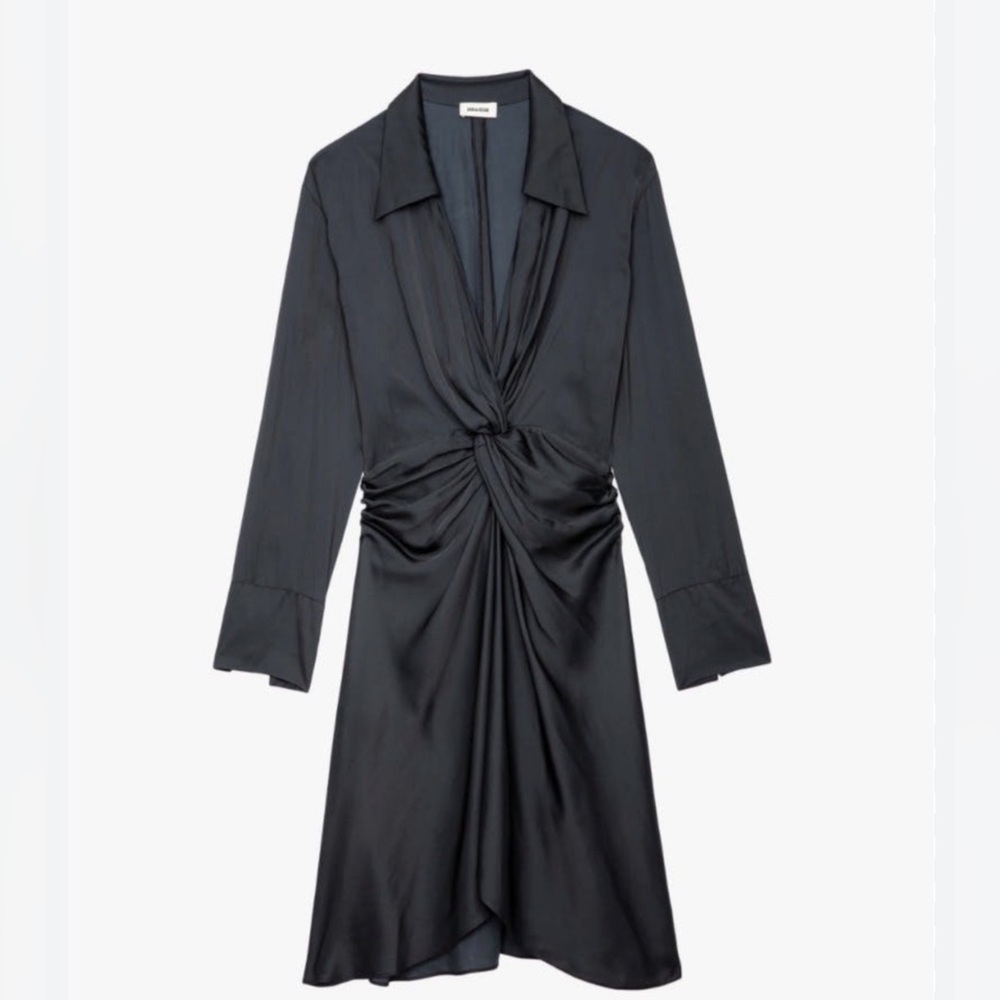 Zadig & Voltaire Rozo Satin Black dress